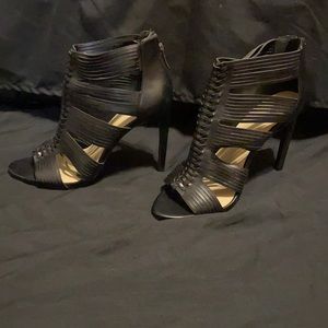 BCBG Black Caged Heels NEW no box